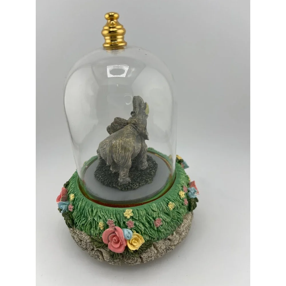 Elephant Dome Music‎ Box Born Free Floral Flowers Pretty